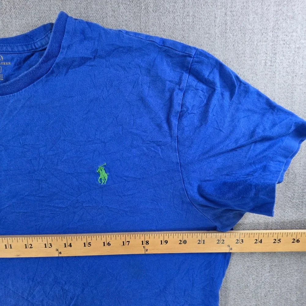 Polo Ralph Lauren T-Shirt Mens Large Blue Short Sleeve‎ Embroidered Pony Logo